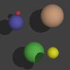 Picture of spheres with ambient and diffuse light