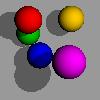 Picture of spheres with ambient and diffuse light