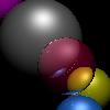 Picture of ray traced spheres