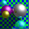 Picture of ray traced spheres