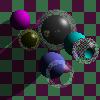 Picture of ray traced spheres