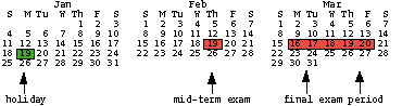 COM1370 course calendar