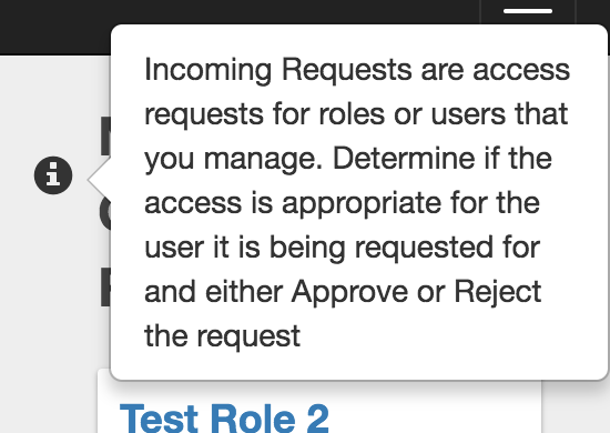 The i button of the OS Permissions