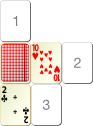 illustration of basic rules of placing cards