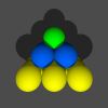 ray-traced pyramid of spheres