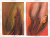 Watercolor - flames
