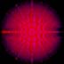 Photograph of a coloring of the unit disk