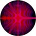 Photograph of a coloring of the unit disk
