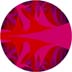 Photograph of a coloring of the unit disk