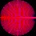 Photograph of a coloring of the unit disk