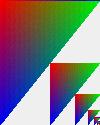 Picture of many colored triangles