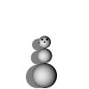 ray-traced snowman