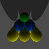 ray-traced pyramid of spheres
