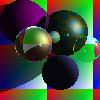 Picture of ray traced spheres
