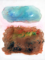 Watercolor of earth and air