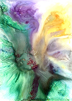 Watercolor - alien sea