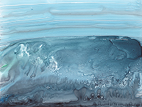 Watercolor of turbulence below